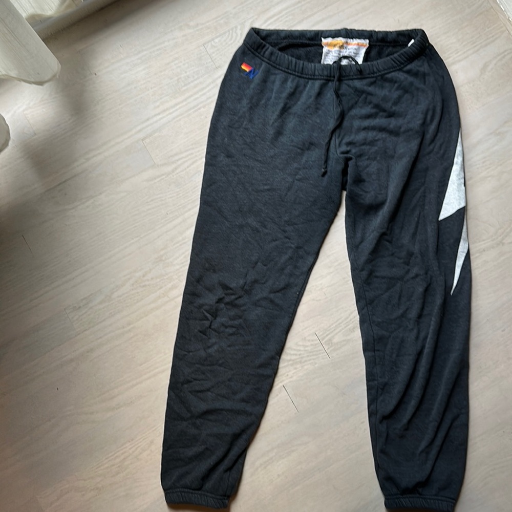 Aviator nation black lightning sweatpants M